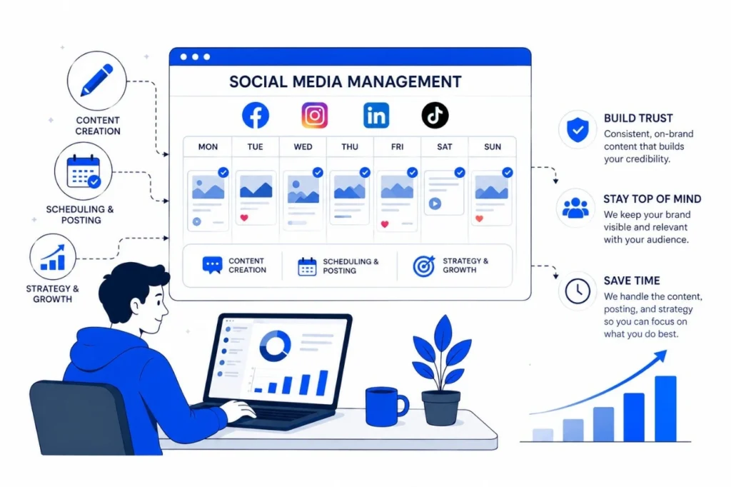 Digital marketer at our digital marketing company in Malappuram managing social media for businesses.