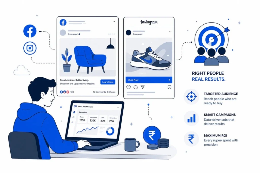 Digital marketer at our digital marketing agency in Malappuram managing Meta Ads campaigns for businesses.